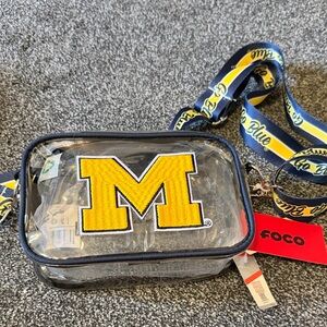 Clear Belt Bag with Yellow and Blue Details